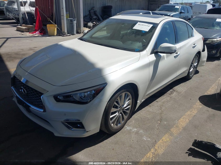Vin: jn1ev7bp1rm601047, lot: 46703446, infiniti q50 luxe 20242