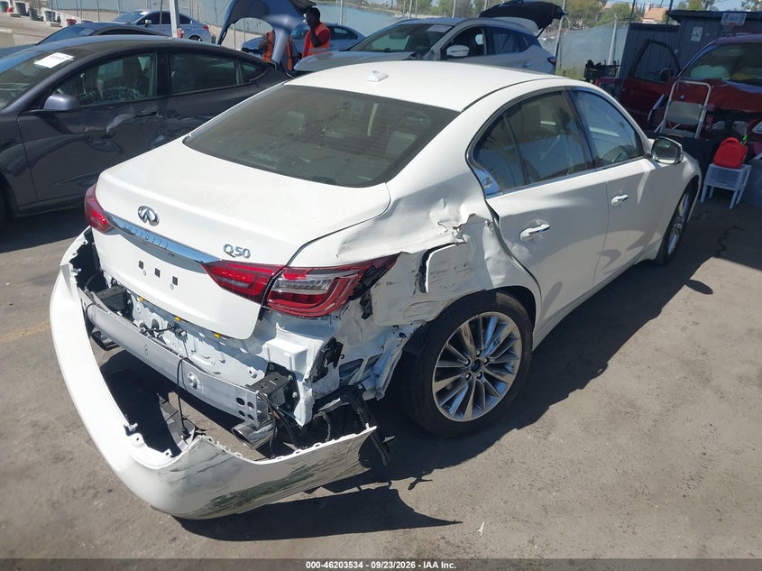 Vin: jn1ev7bp1rm601047, lot: 46703446, infiniti q50 luxe 20244