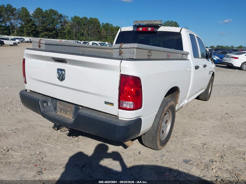 Vin: 1c6rr6fg4js229587, lot: 46703603, ram 1500 tradesman  4x2 6'4 box 20184