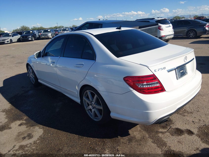 Vin: wddgf4hb0da789850, lot: 46703625, mercedes-benz c-class c 250 sport 20133