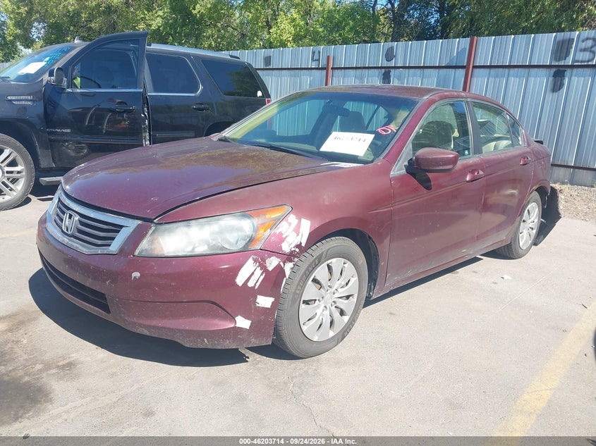 Vin: 1hgcp2f33aa108812, lot: 46703626, honda accord 2.4 lx 20102