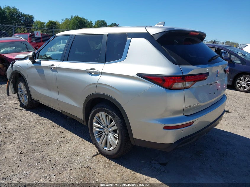 Vin: ja4j4ta80nz007929, lot: 46703628, mitsubishi outlander es 2.5 s-awc 20223
