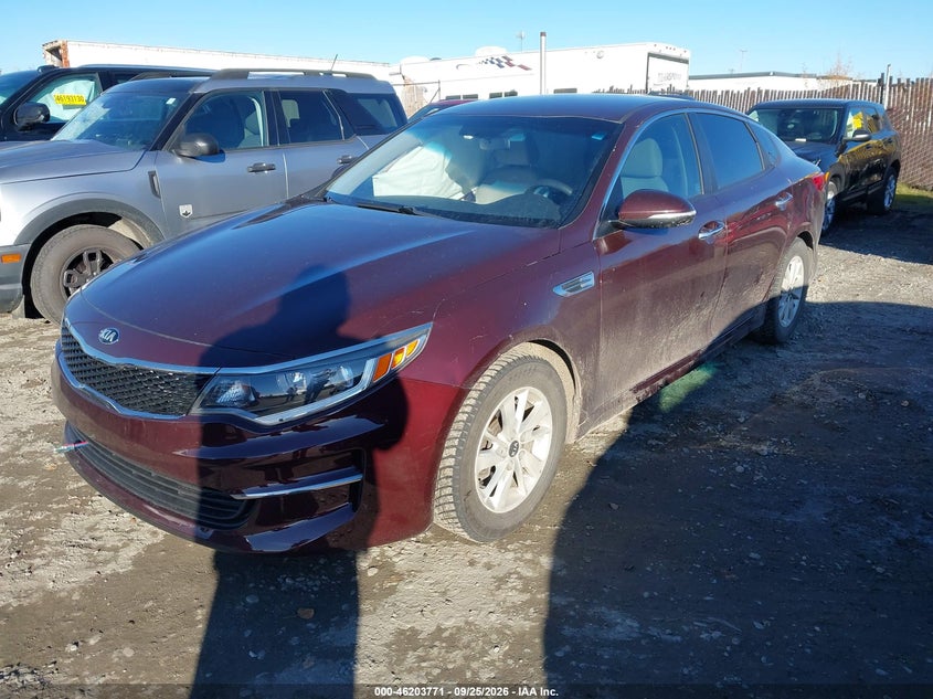 Vin: 5xxgt4l34gg100937, lot: 46703684, kia optima lx 20162