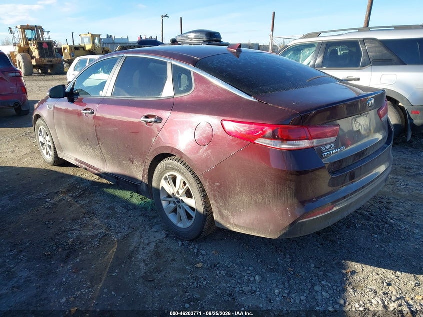 Vin: 5xxgt4l34gg100937, lot: 46703684, kia optima lx 20163