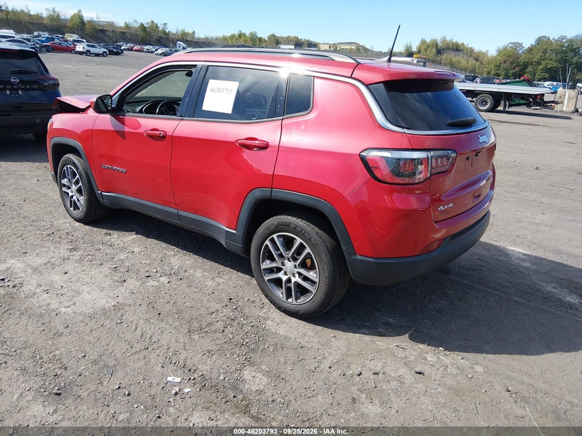 Vin: 3c4njdbb6jt435683, lot: 46703705, jeep compass latitude 4x4 20183