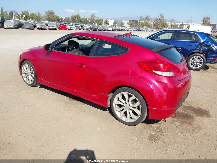 Vin: kmhtc6ad0du142044, lot: 46703743, hyundai veloster re:mix 20133