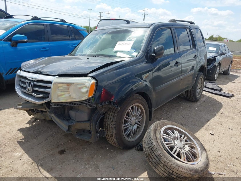 Vin: 5fnyf3h27cb009244, lot: 46703820, honda pilot lx 20122