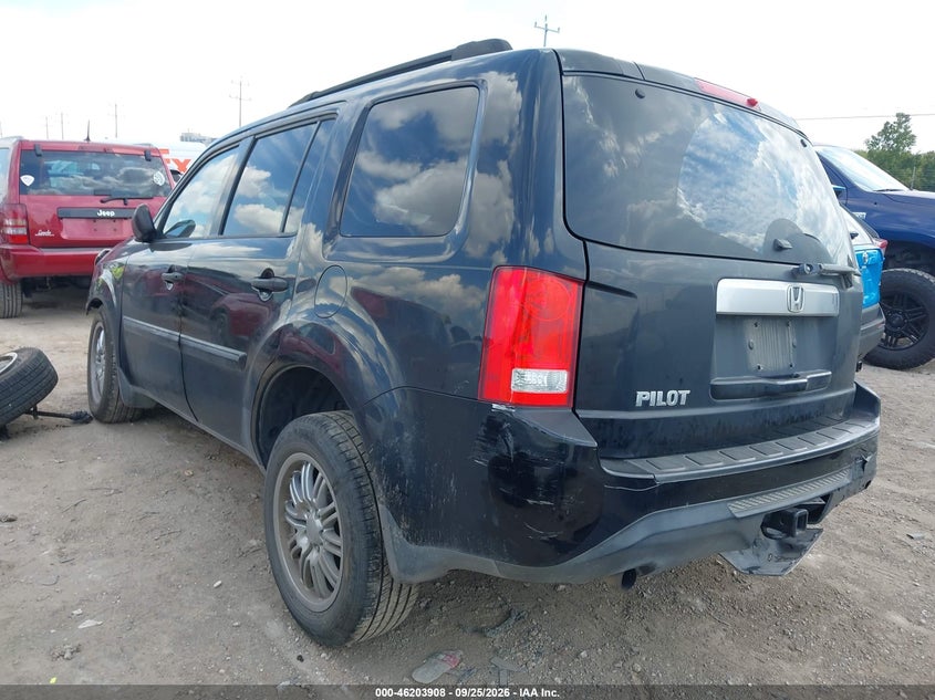 Vin: 5fnyf3h27cb009244, lot: 46703820, honda pilot lx 20123