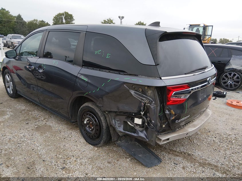 Vin: 5fnrl6h56jb073975, lot: 46703863, honda odyssey ex 20183