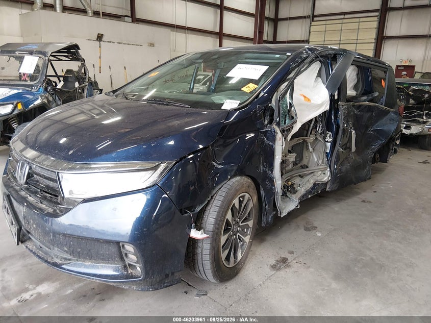 Vin: 5fnrl6h71nb042706, lot: 46703873, honda odyssey ex-l 20222
