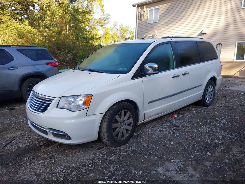 Vin: 2a4rr8dg6br760164, lot: 46703897, chrysler town & country touring-l 20112
