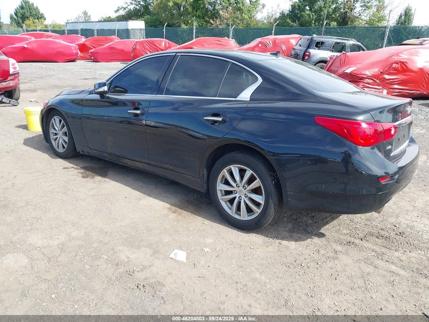 Vin: jn1bv7ar8em683374, lot: 46703915, infiniti q50 premium 20143