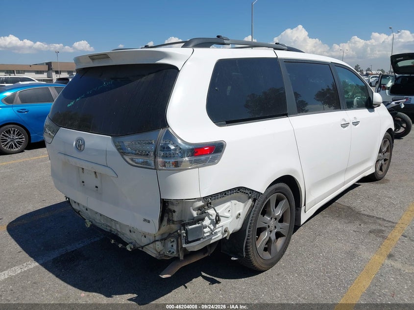 Vin: 5tdxk3dc9fs639059, lot: 46703920, toyota sienna se premium 8 passenger 20154