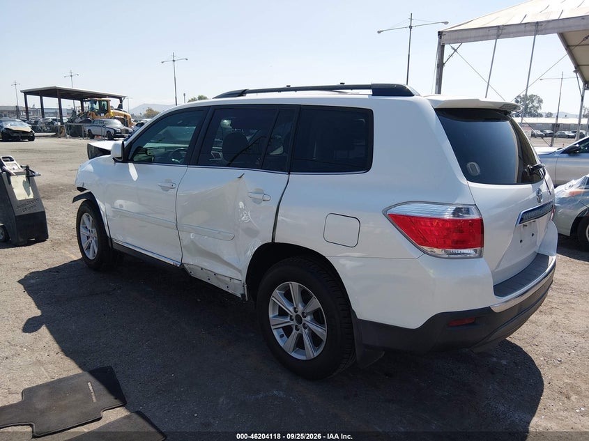 Vin: 5tdbk3eh7ds212965, lot: 46704030, toyota highlander se 20133