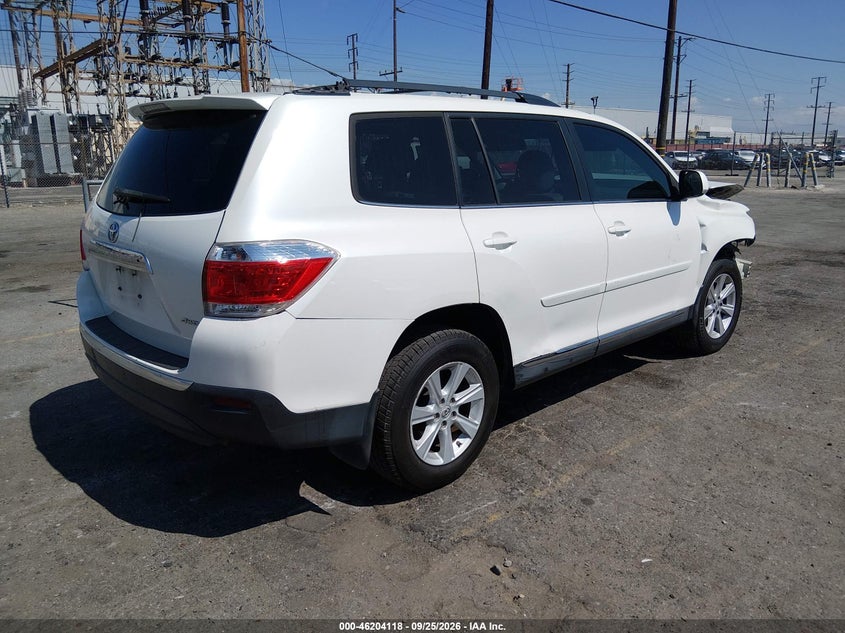 Vin: 5tdbk3eh7ds212965, lot: 46704030, toyota highlander se 20134