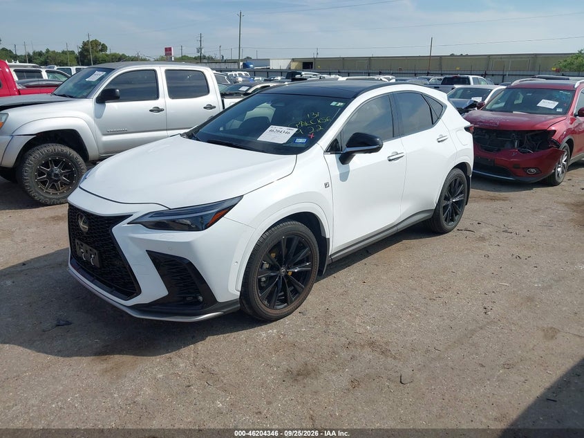 Vin: jtjkkcfz3t2077574, lot: 46704258, lexus nx 450h+ f sport handling 20262