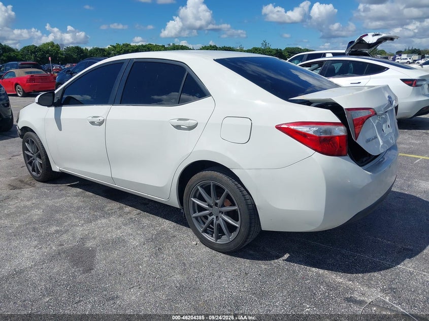 Vin: 5yfburhe4ep077338, lot: 46704297, toyota corolla le 20143