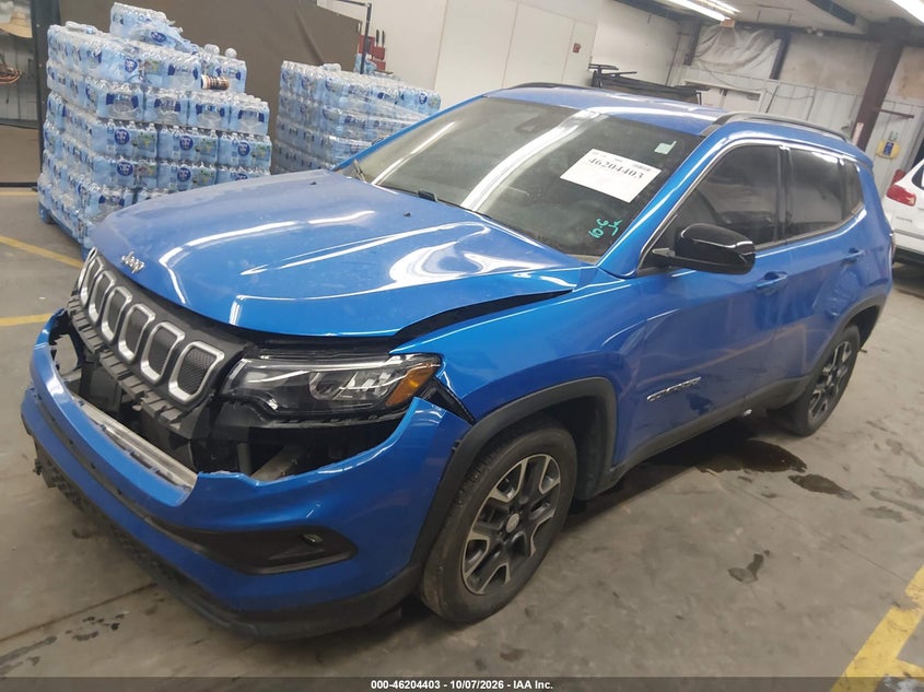 Vin: 3c4njcbbxnt120191, lot: 46704313, jeep compass latitude fwd 20222