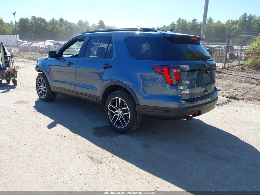 Vin: 1fm5k8gt4jga61340, lot: 46704340, ford explorer sport 20183