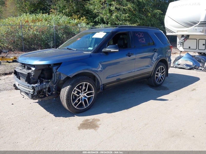 Vin: 1fm5k8gt4jga61340, lot: 46704340, ford explorer sport 20182