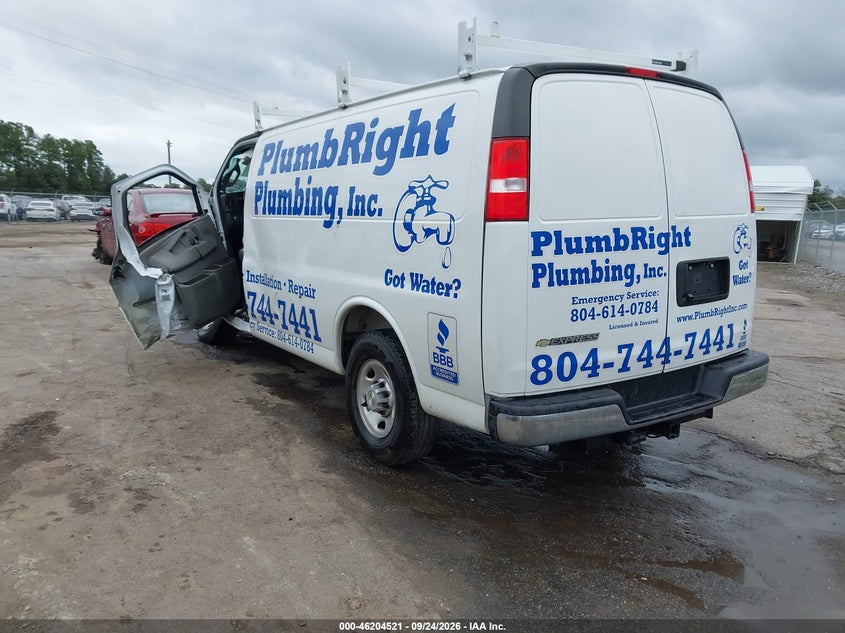 Vin: 1gcwgaf79s1117962, lot: 46704433, chevrolet cargo express rwd 2500 regular wheelbase wt 20253
