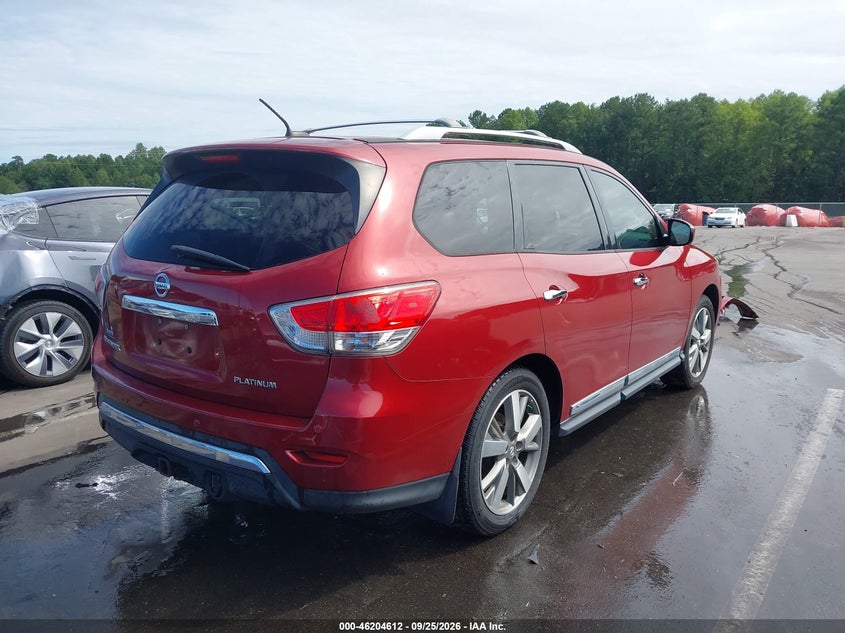 Vin: 5n1ar2mn3fc604009, lot: 46704524, nissan pathfinder platinum 20154