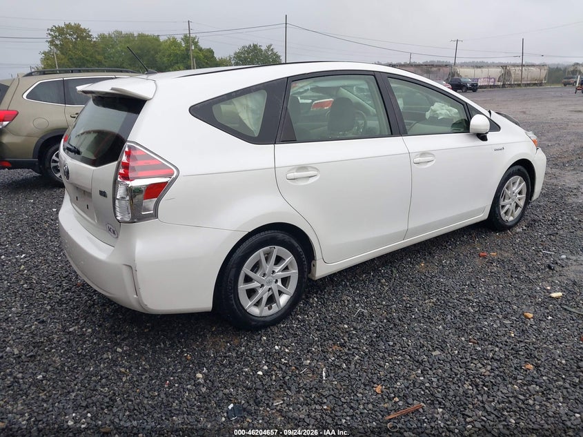 Vin: jtdzn3eu1fj018063, lot: 46704569, toyota prius v two 20154