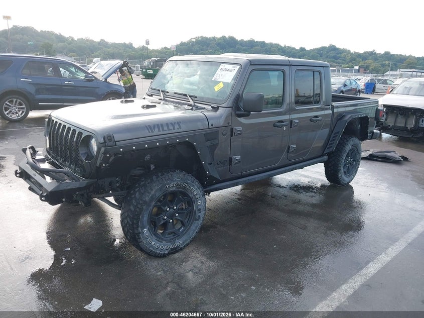 Vin: 1c6hjtag1nl120173, lot: 46704579, jeep gladiator willys 4x4 20222