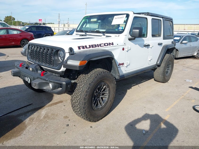 2024 Jeep Wrangler 4-Door Rubicon 4X4, Right Rear, IAAI, VIN 1C4RJXFG9RW251370 — photo 2