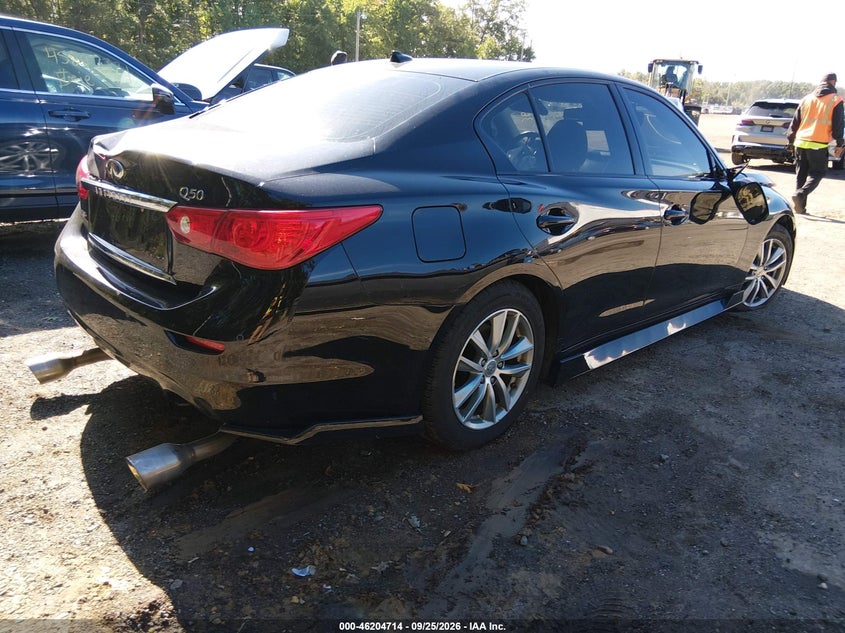Vin: jn1bv7ar4em683582, lot: 46704626, infiniti q50 premium 20144