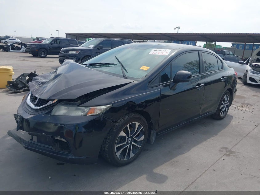 Vin: 19xfb2f88fe007629, lot: 46704639, honda civic ex 20152