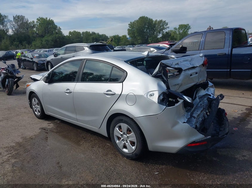 Vin: 3kpfk4a76je239634, lot: 46704876, kia forte lx 20183