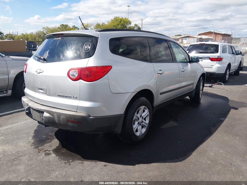 Vin: 1gnkrfed4cj266639, lot: 46704952, chevrolet traverse ls 20124