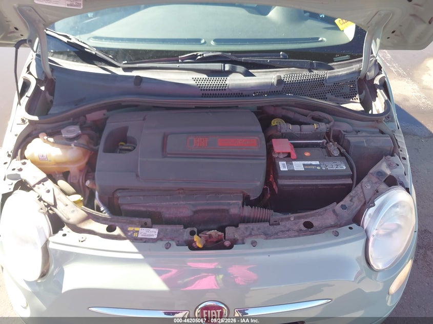 FIAT 500 2015 VIN 3C3CFFAR0FT624179