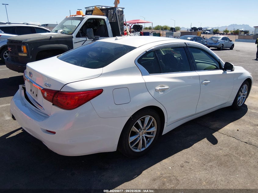Vin: jn1bv7ap4em692720, lot: 46704989, infiniti q50 premium 20144