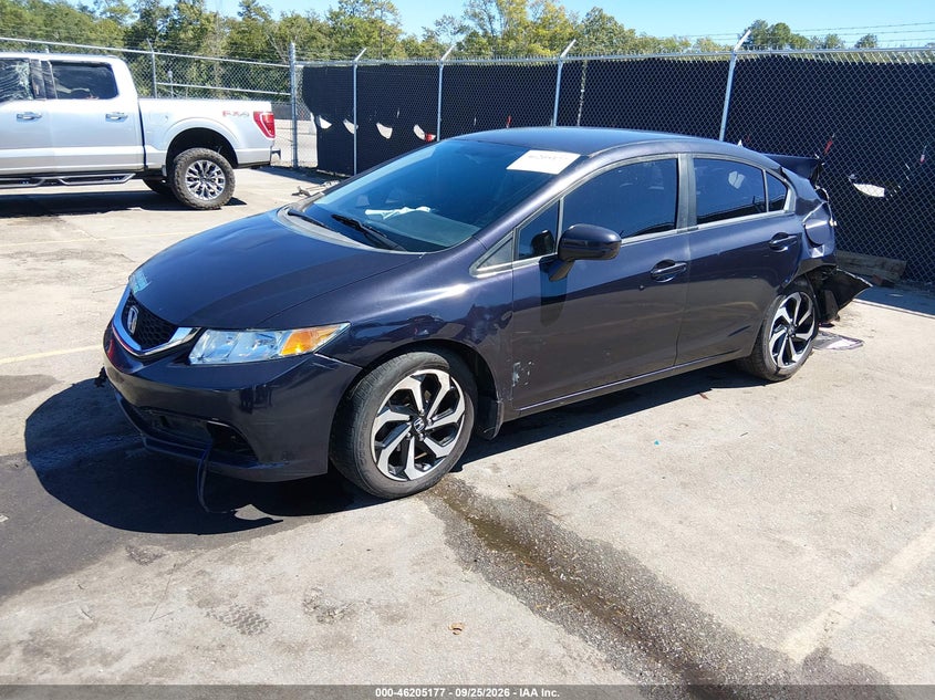 2014 Honda Civic, Rear, IAAI, VIN 2HGFB2F56EH533204 — photo 2