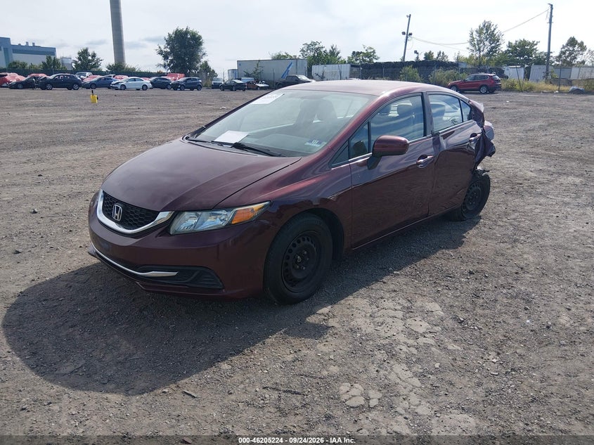Vin: 19xfb2f58ee204661, lot: 46705136, honda civic lx 20142