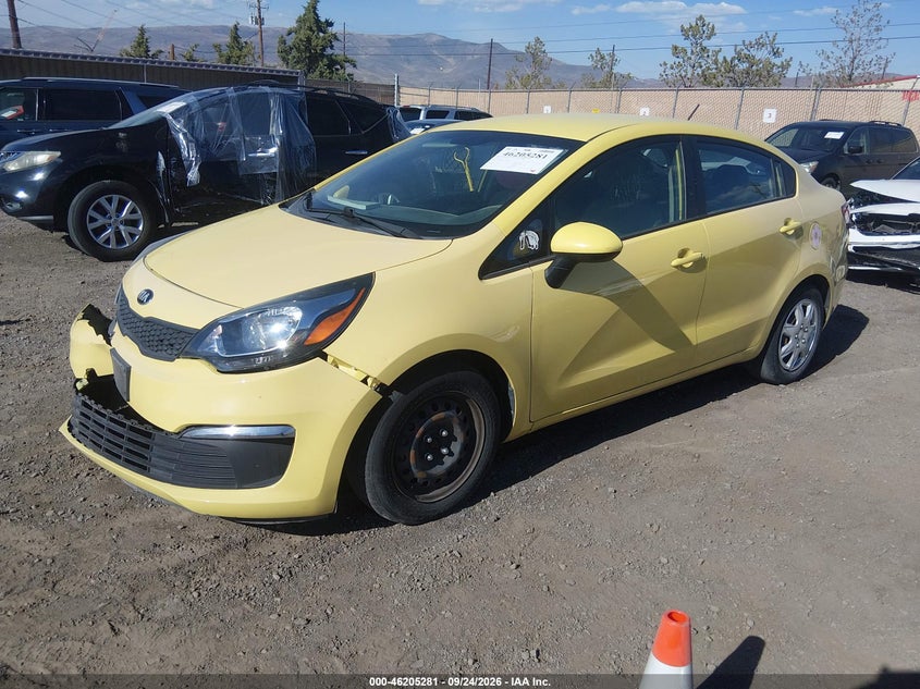 Vin: knadm4a34g6572182, lot: 46705193, kia rio lx 20162