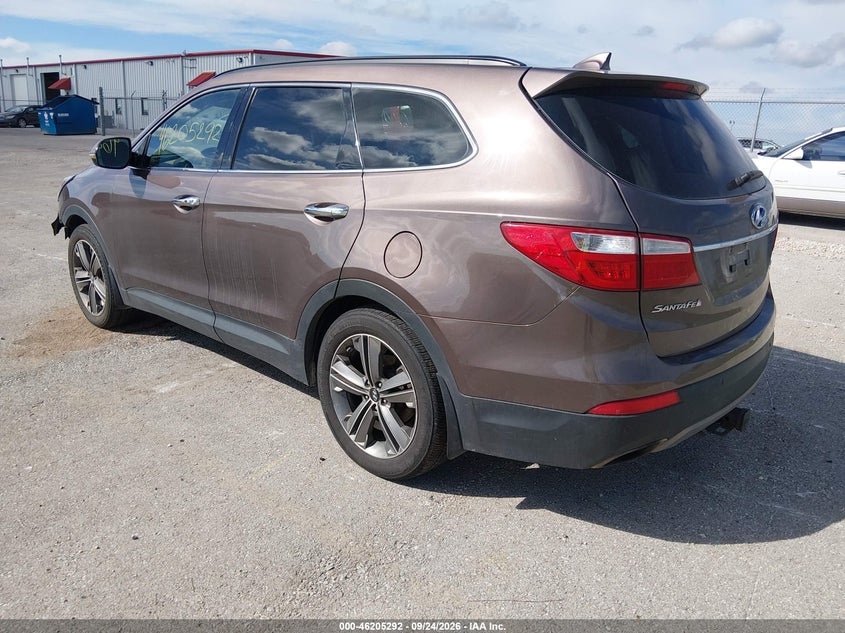 Vin: km8srdhf9eu037901, lot: 46705204, hyundai santa fe limited 20143