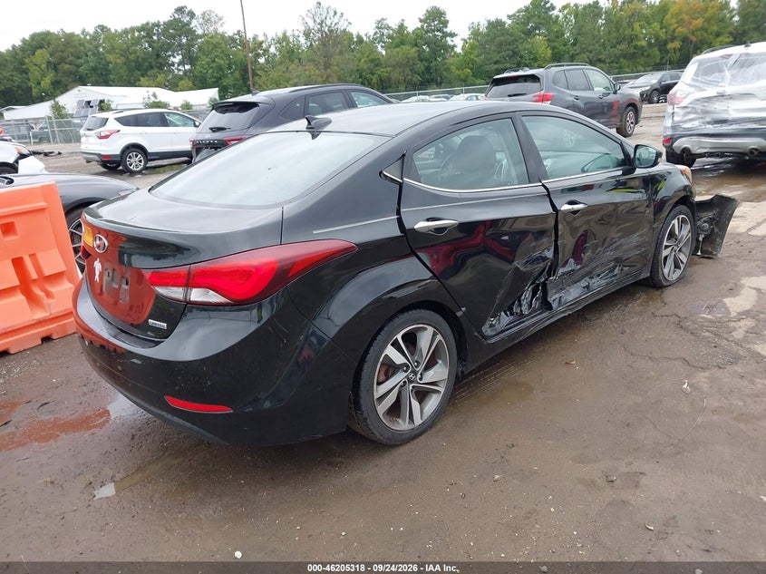 Vin: kmhdh4ae5gu515585, lot: 46705230, hyundai elantra limited 20164