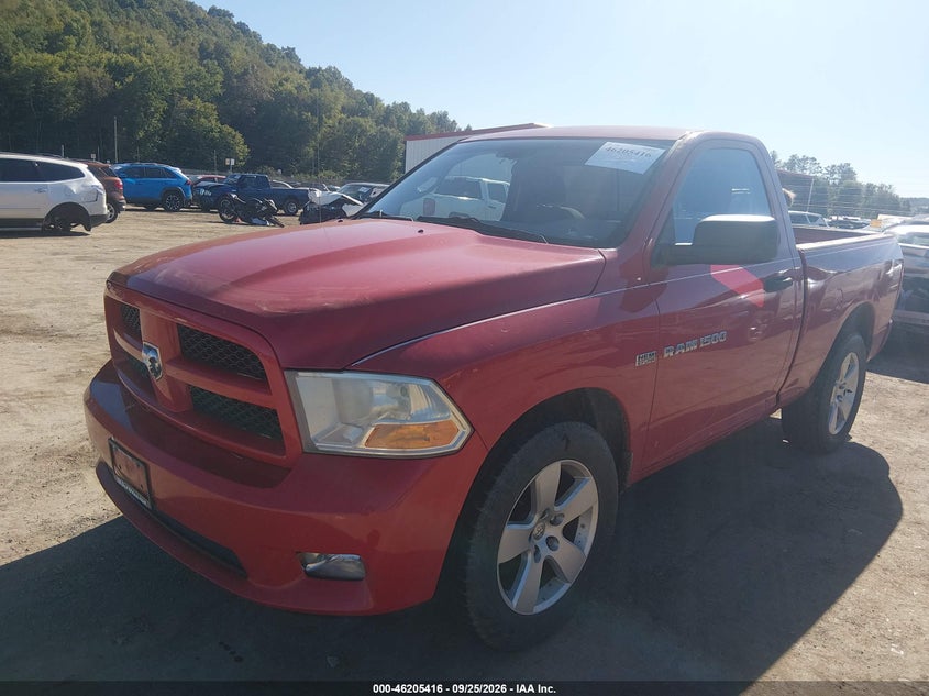 2012 RAM 1500, Flood, IAAI, VIN 3C6JD7AT3CG106668 — photo 2