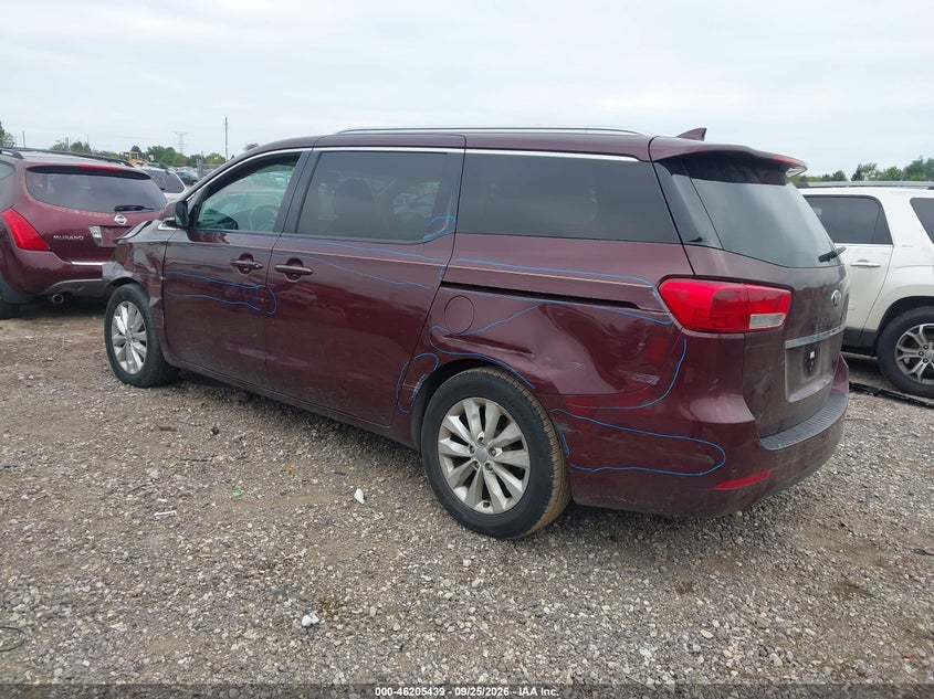 Vin: kndmc5c12g6159488, lot: 46705351, kia sedona ex 20163