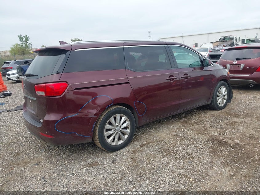 Vin: kndmc5c12g6159488, lot: 46705351, kia sedona ex 20164