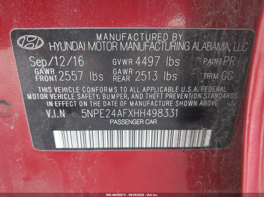 2017 HYUNDAI SONATA · Фото 9
