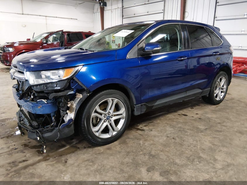 Vin: 2fmtk4k98fbb28418, lot: 46705514, ford edge titanium 20152