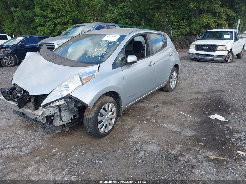 Vin: 1n4az0cp5dc425758, lot: 46705621, nissan leaf s 20132