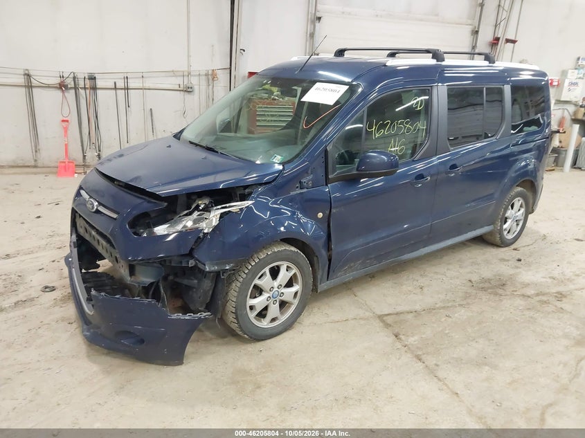 Vin: nm0ge9g72g1252809, lot: 46705716, ford transit connect wagon titanium 20162