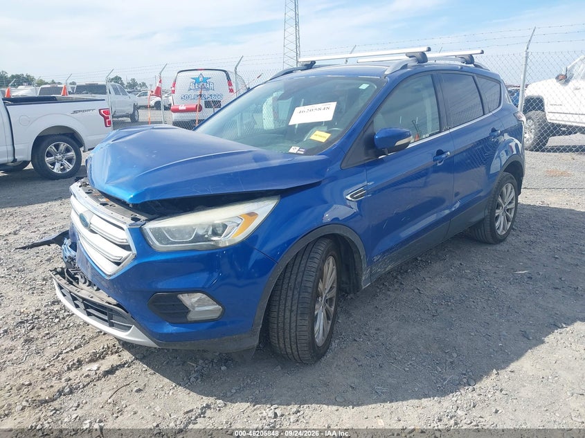 Vin: 1fmcu0jd9hud48530, lot: 46705760, ford escape titanium 20172