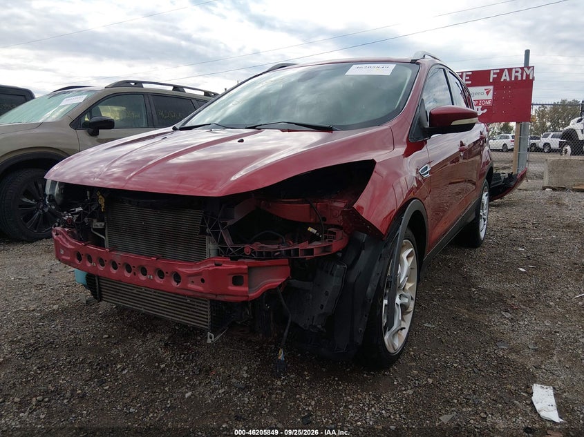 Vin: 1fmcu0jx5eua19989, lot: 46705761, ford escape titanium 20142