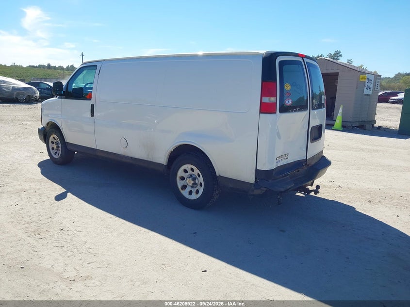 Vin: 1gcshaf42d1163136, lot: 46705834, chevrolet express 1500 work van 20133